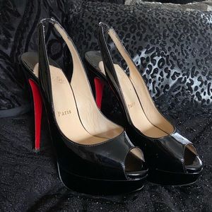 Christian Louboutin lady sling back heels